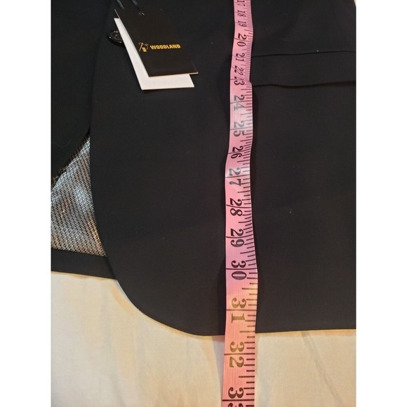 Woodland Mens Slim Fit Jacket Black 44L Single Breasted Double Vented Collared - Picture 11 of 16